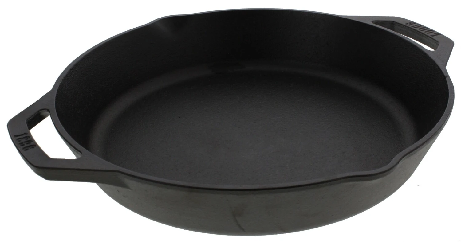 Lodge Bakpan Met 2 Grepen En Schenktuiten Ø 30 Cm Gietijzer Zwart 3 Lodge Bakpan Met 2 Grepen En Schenktuiten Ø 30 Cm Gietijzer Zwart