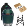 Big Green Egg Medium Barbecue ø 38 Cm Keramiek Groen Met Onderstel, Acaciahouten Zijtafels En Hoes